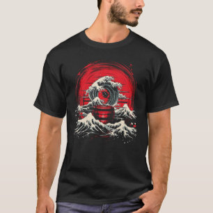 Taiko Drumming Japan Sunset Waves Ocean Art Graphi T-Shirt
