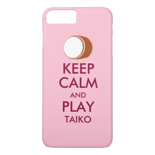 Taiko Gifts Keep Calm and Play Taiko Drum Custom Case-Mate iPhone Case (Back)