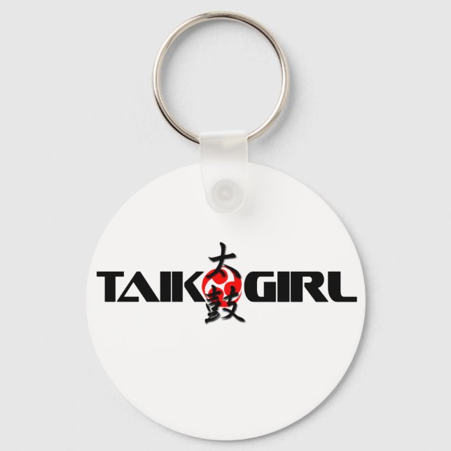 Taiko Girl (Design 1) Keychain (Front)