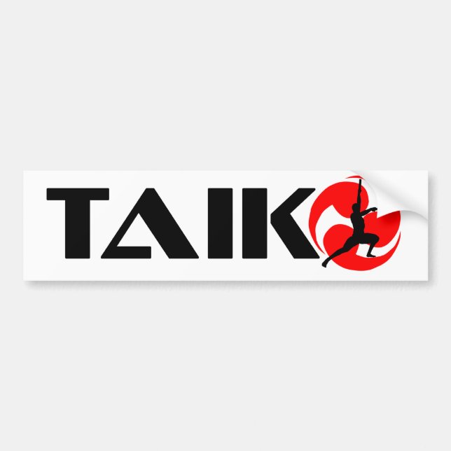 Taiko Guy (Design 3) Bumper Sticker (Front)