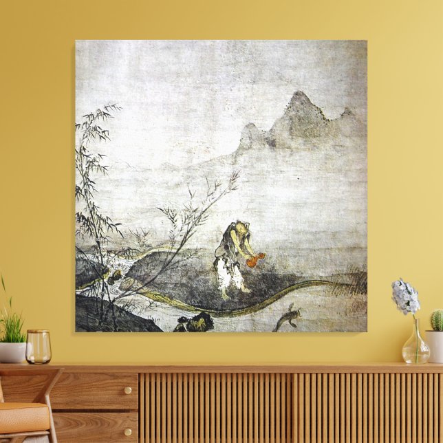 Taikō Josetsu / Catching a Catfish With a Gourd / Canvas