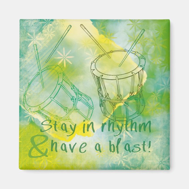 Taiko Magnet with fun quote (Front)