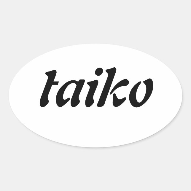 Taiko oval sticker (Front)