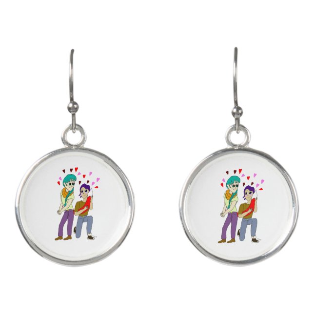 tail love      earrings (Front)