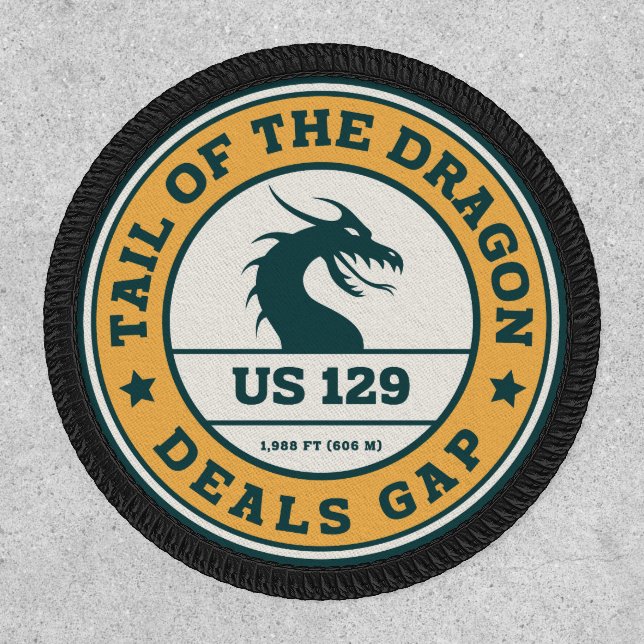 Tail of the Dragon Deals Gap Motorcycle road trip  Patch (Front)