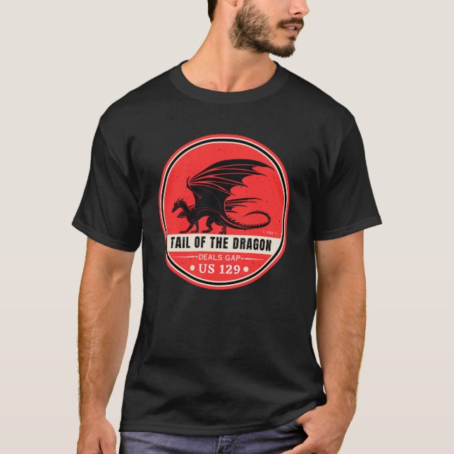 Tail of the Dragon Deals Gap Motorcycle road trip T-Shirt (Front)