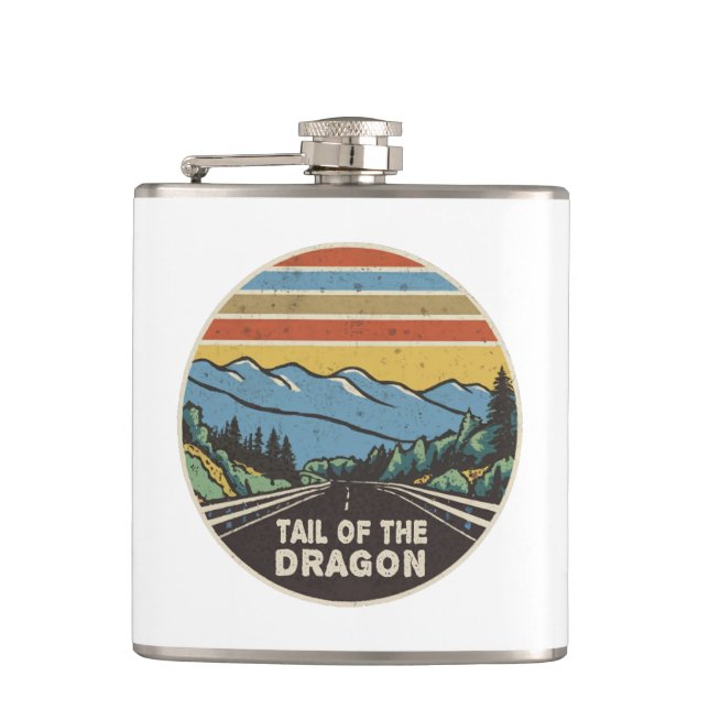 Tail Of The Dragon Mountains Flask (Front)