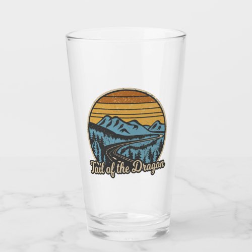 Tail Of The Dragon Retro Glass