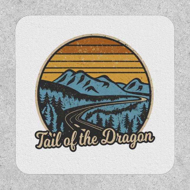 Tail Of The Dragon Retro Patch (Front)