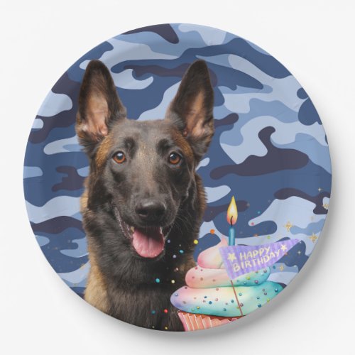 Tail_Wagging Adventure Personalized Malinois Dog Paper Plates