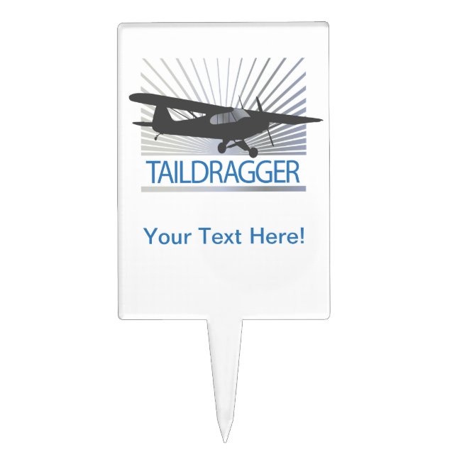 Taildragger Airplane Cake Topper (Front)