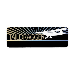 Taildragger Airplane Label
