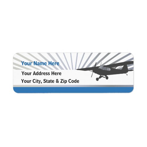 Taildragger Airplane Label