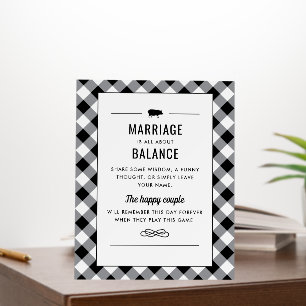 Tailgate and Celebrate Black Gingham Game Display Foam Board
