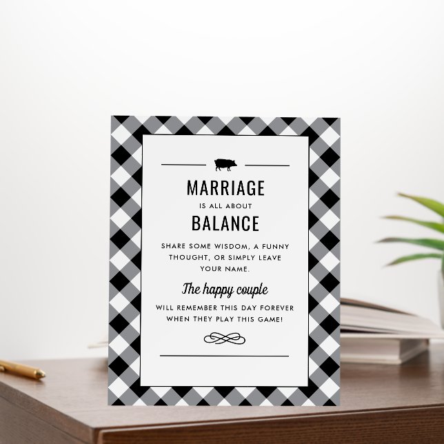 Tailgate and Celebrate Black Gingham Game Display Foam Board (In Situ (Office))