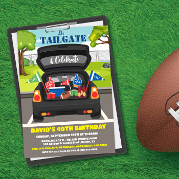 Tailgate Car Football Game Bbq Beer Tailgate Party Invitation by PaperandPomp at Zazzle