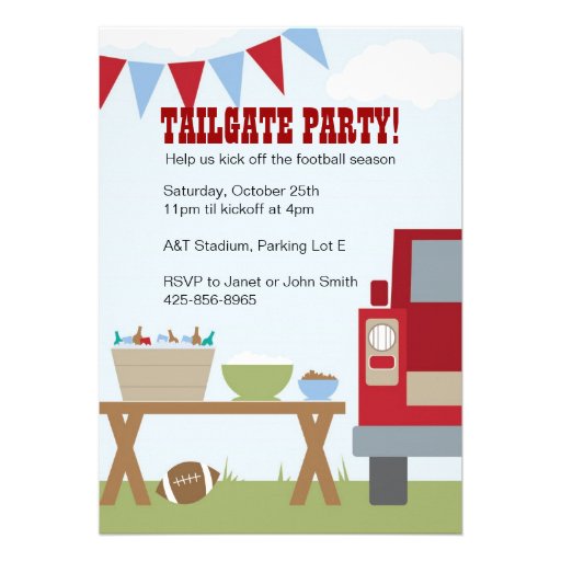 Tailgate Party Invitations 2