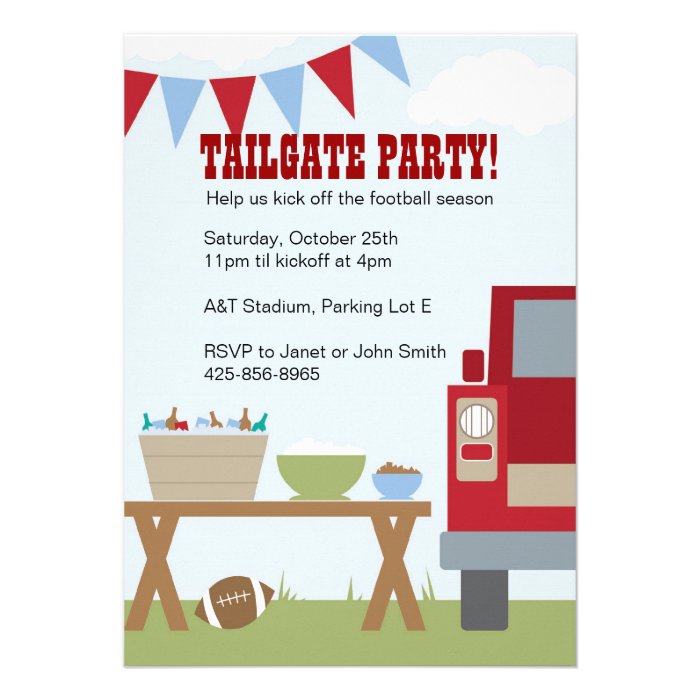 Tailgate Football Party Invitation