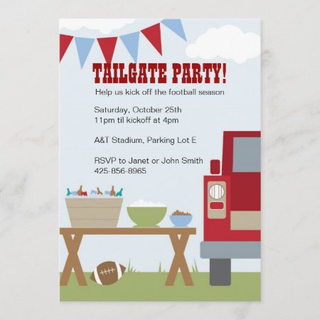 Tailgate Football Party Invitation