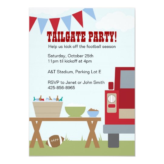 Tailgate Football Party Invitation Zazzle Com