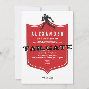 Tailgate Friends Football Grill & Chill Birthday Invitation