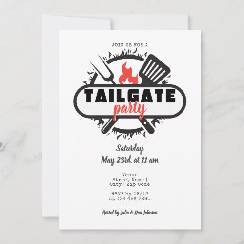 Tailgate Friendsgiving BBQ Grill  Chill Party Invitation