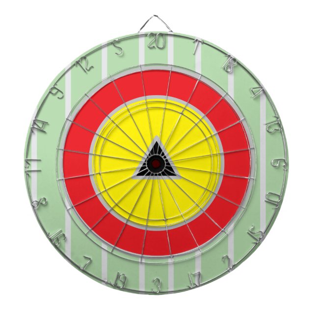 Tailgate Light Green Red Silver   Dart Board (Front)