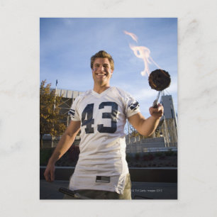 tailgate party before a football game invitation postcard