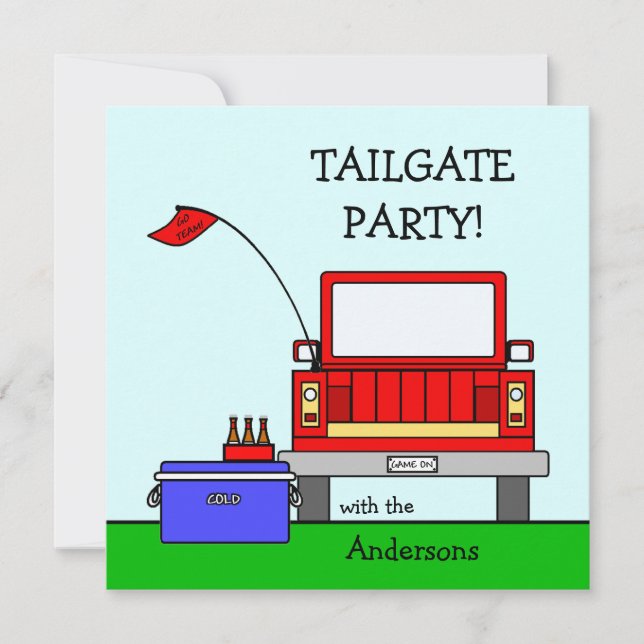 Tailgate Party Truck Invitation (Front)
