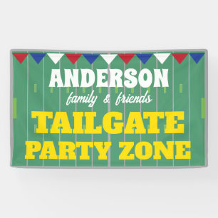 Tailgate Party with name and football field Banner