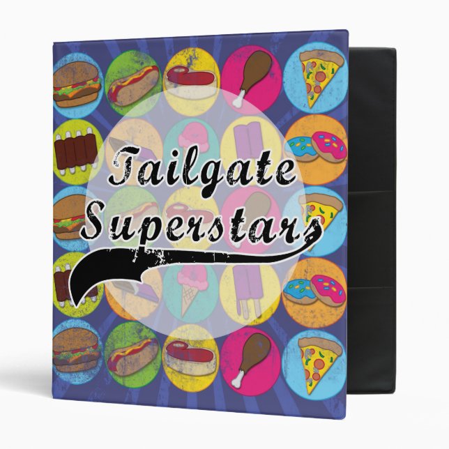 tailgate superstar cook book covers binder recipes (Front/Inside)