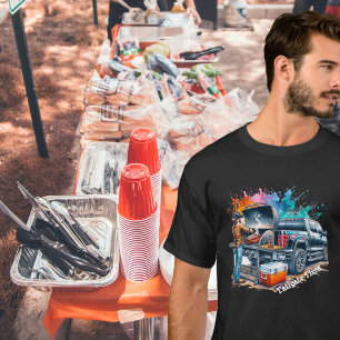 Tailgate Time Cowboy Cooking on BBQ Pit T-Shirt