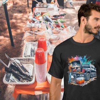Tailgate Time Cowboy Cooking On Bbq Pit  T-shirt by RODEODAYS at Zazzle