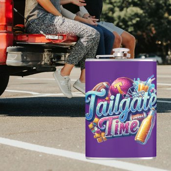 Tailgate Time Flask by RODEODAYS at Zazzle