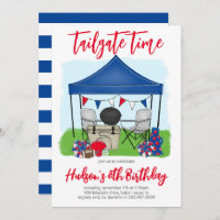 Tailgate Time Football Birthday Invitation