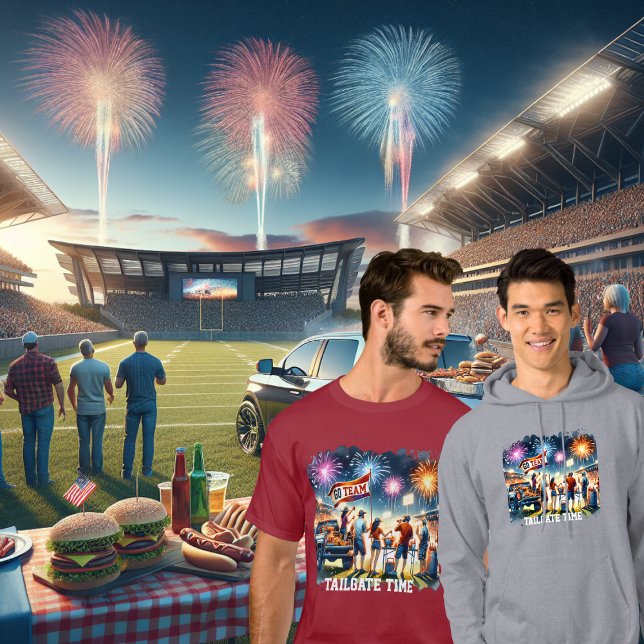 Tailgate Time Go Team Custom Hoodie (Tailgate Time Go Team T-Shirts and Hoodies)