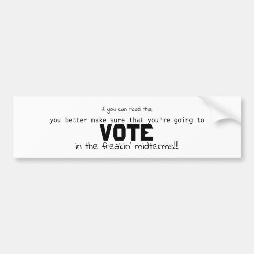 tailgate vote bumper sticker