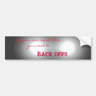 Tailgater Warning Bumper Sticker