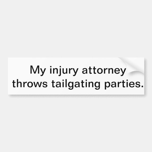 Tailgating Bumper Sticker (Front)
