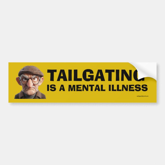 tailgating bumper sticker (Front)
