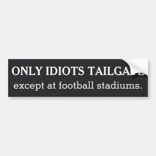 Tailgating custom color bumpersticker bumper sticker