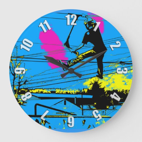 Tailgating _ High Flying Scooter Large Clock