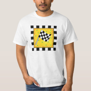 Tailgating Race Fan Checkered Flag Custom T-Shirt