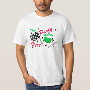 Tailgating Race Party Checkered Flag Custom T-Shirt