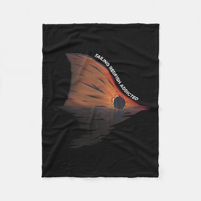 Tailing Redfish Fishing Joke Redfishing Red Drum F Fleece Blanket (Front)