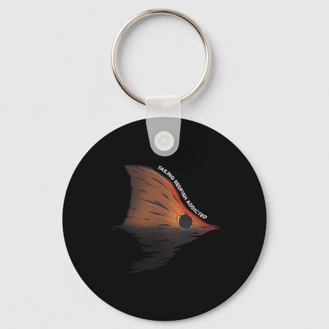 Tailing Redfish Fishing Joke Redfishing Red Drum F Keychain (Front)