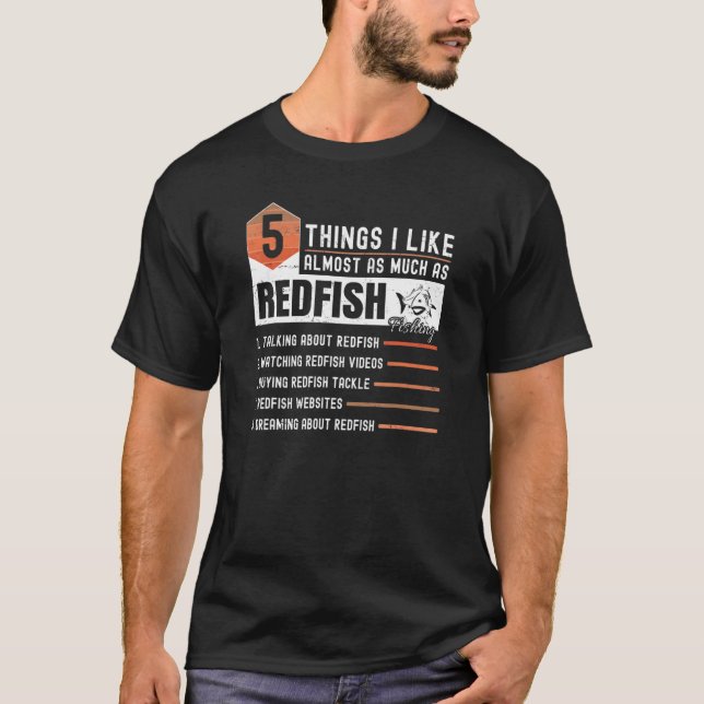 Tailing Redfish Fishing Jokes Redfishing Artwork Q T-Shirt (Front)