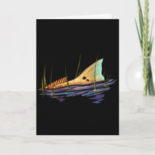 Tailing Redfish Red Drum Fish Shirt Redfish Tail Card
