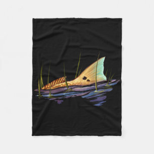 Tailing Redfish Red Drum Fish Shirt Redfish Tail Fleece Blanket
