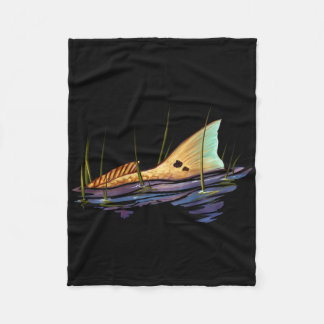 Tailing Redfish Red Drum Fish Shirt Redfish Tail Fleece Blanket
